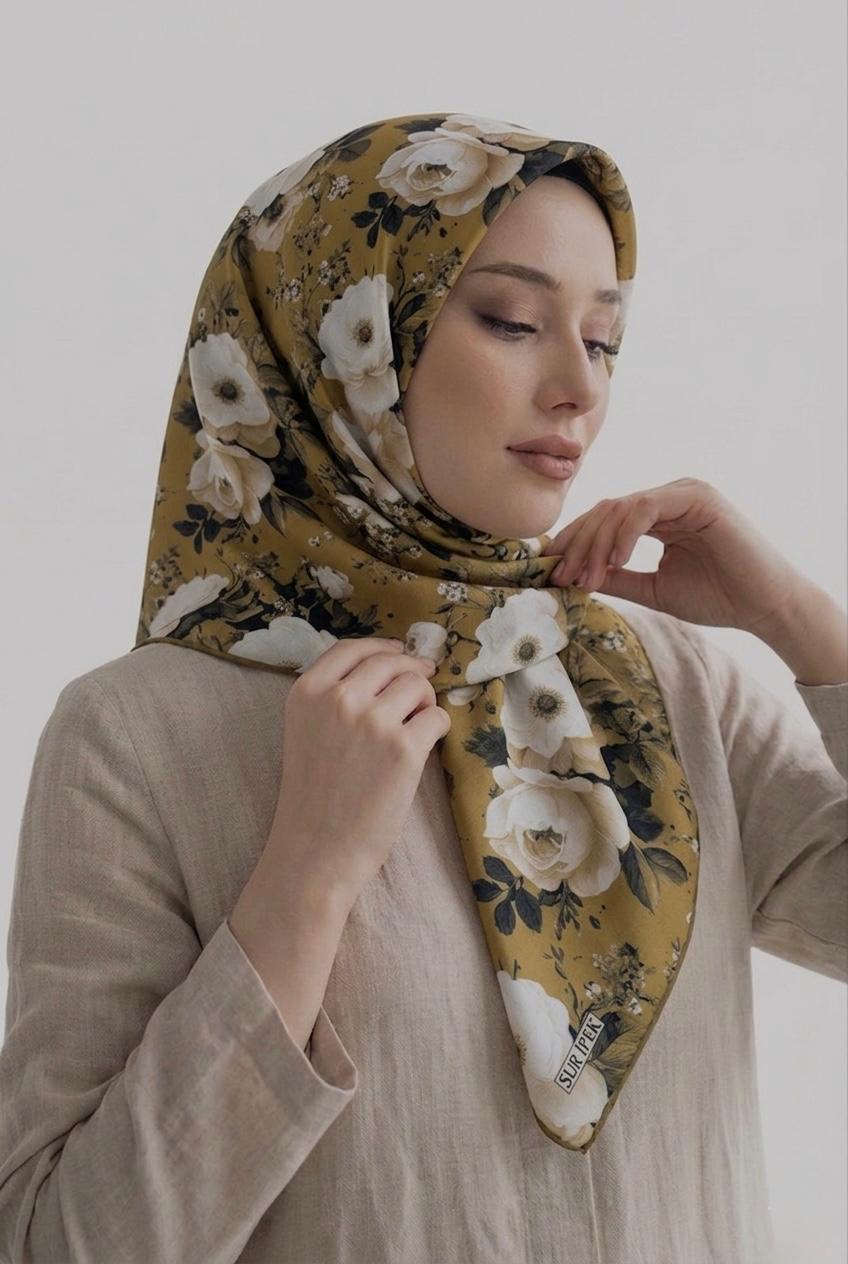 SUR İPEK LİFE SOFT EŞARP HARDAL D-4