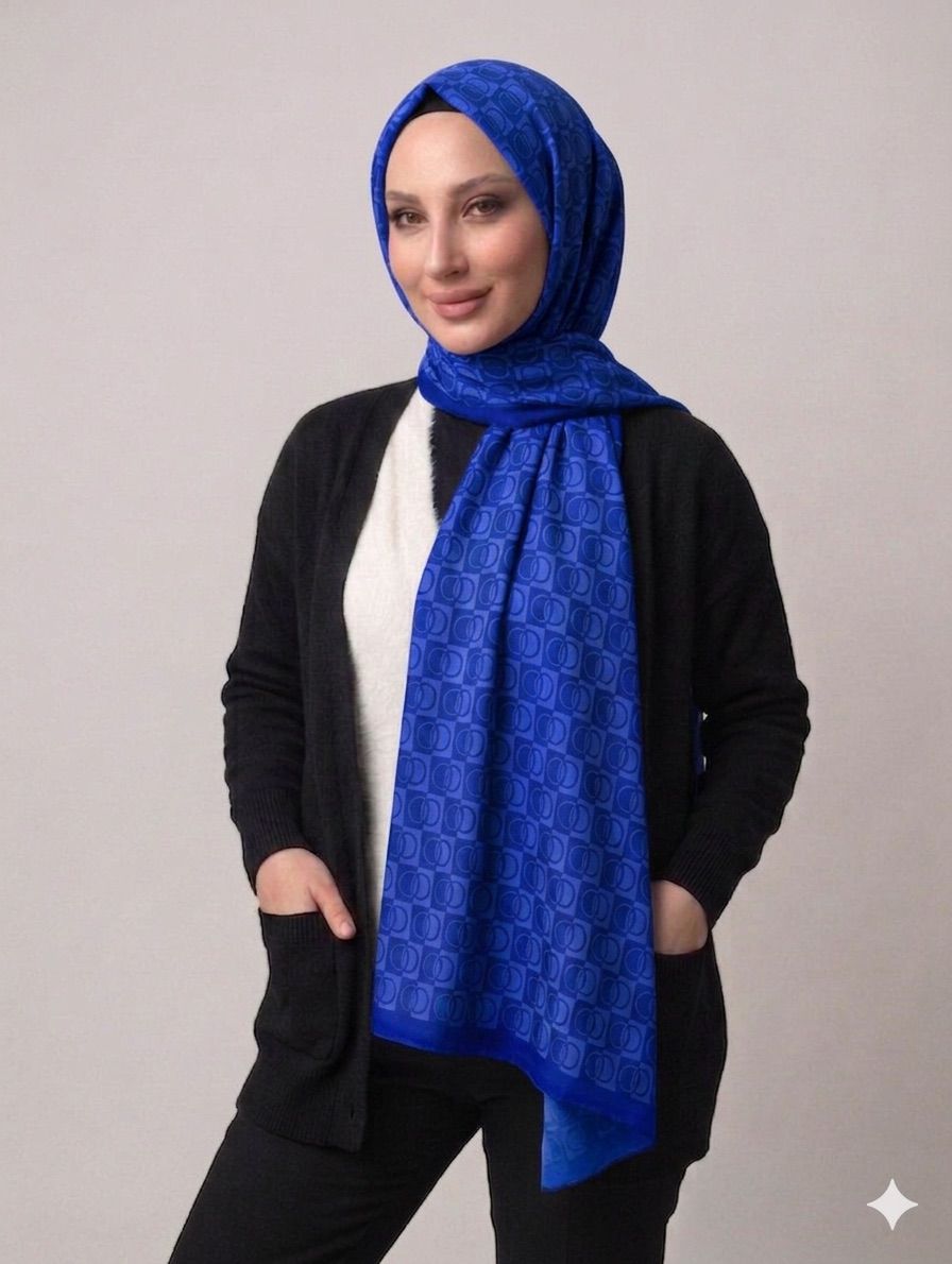 PAMUKSU SOFT ŞAL HALKA DESEN